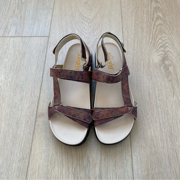 Alegria Henna Strappy Platform Sandals Cognac Roses Size 40 / US 10 - Picture 2 of 5